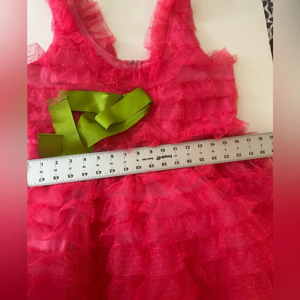 Smak Parlour X Unique Vintage1960s Hot Pink Bow Cupcake EmpireWaist Dress NWOT M - Picture 15 of 16